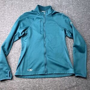 Outdoor Research Jacket Women Small Fleece Blue Full Zip Long Sleeves Outdoor